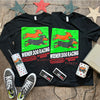 8-Bit Retro Wiener Dog Racing Game Long Sleeve Tee