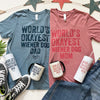 World's Okayest Doxie Mom V-Neck Short Sleeve T-Shirt