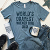 World's Okayest Doxie Dad Short Sleeve Tee Shirt