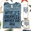 World's Okayest Doxie Dad Short Sleeve Tee Shirt