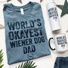 World's Okayest Doxie Dad Short Sleeve Tee Shirt