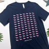 Signature Pink Logo Mural V-Neck Tee