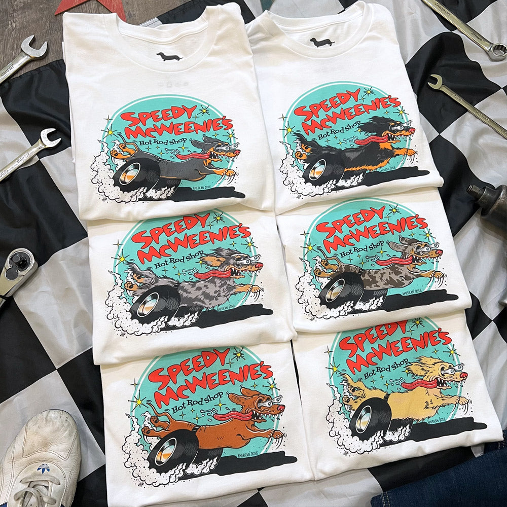 Speedy McWeenie's Hot Rod Shop Jumbo Mug (Short Haired/Long Haired - Various Coats)