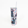 Doxie Sugar Skull Crew 20oz Skinny Tumbler