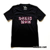 Doxie Mom Zebra Print V-Neck Tee Shirt (Unisex & Ladies' Cuts)
