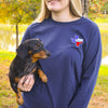 Texas State Doxie Crest Long Sleeve Tee Shirt