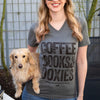 Evening Plans V-Neck Tee Shirt (Coffee Version)