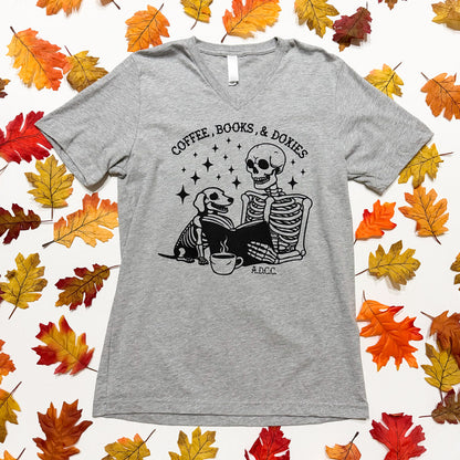Skeleton Crew Book Club V-Neck Tee Shirt