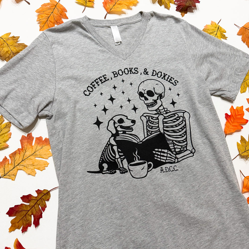 Skeleton Crew Book Club V-Neck Tee Shirt