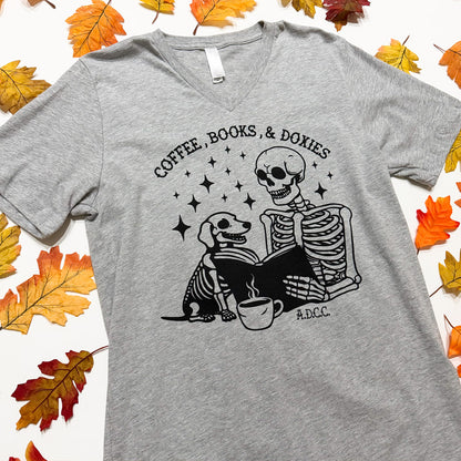 Skeleton Crew Book Club V-Neck Tee Shirt
