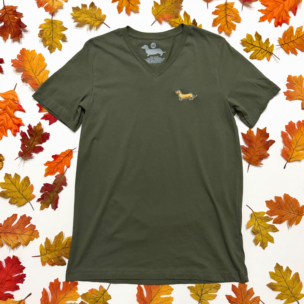 Signature Logo V-Neck Short Sleeve Tee Shirts - Fall Colors (Limited Time)