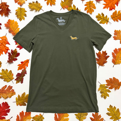 Signature Logo V-Neck Short Sleeve Tee Shirts - Fall Colors (Limited Time)