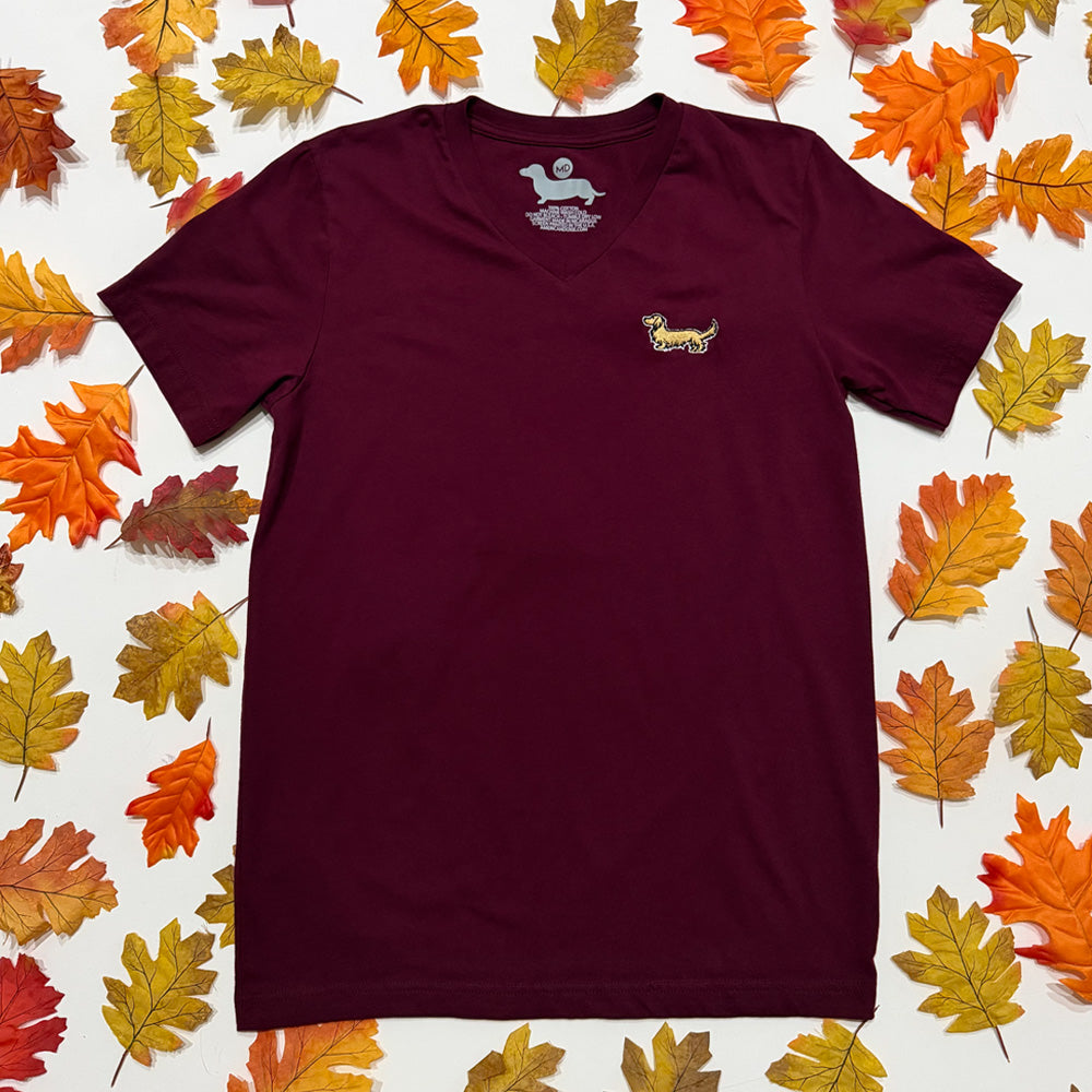 Signature Logo V-Neck Short Sleeve Tee Shirts - Fall Colors (Limited Time)