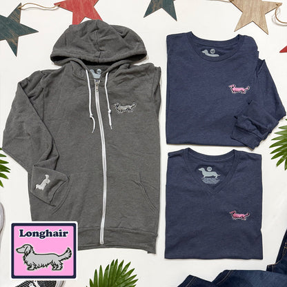 Signature Logo V-Neck Short Sleeve Tee - Navy Version (Multiple Coat Types)