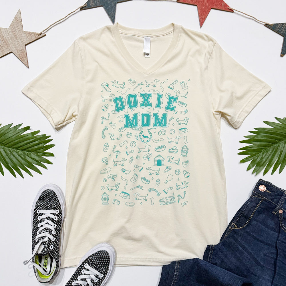Doxie Mom Essentials V-Neck Tee Shirt