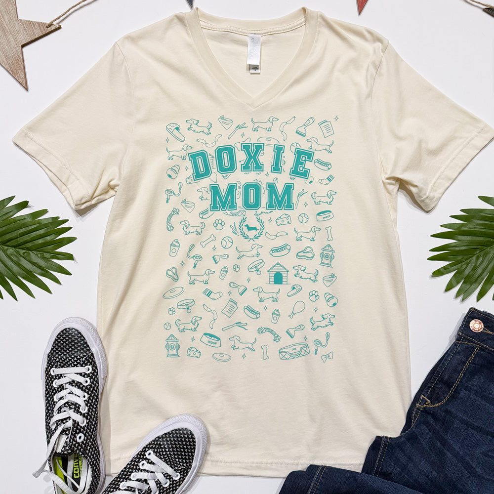 Doxie Mom Essentials V-Neck Tee Shirt