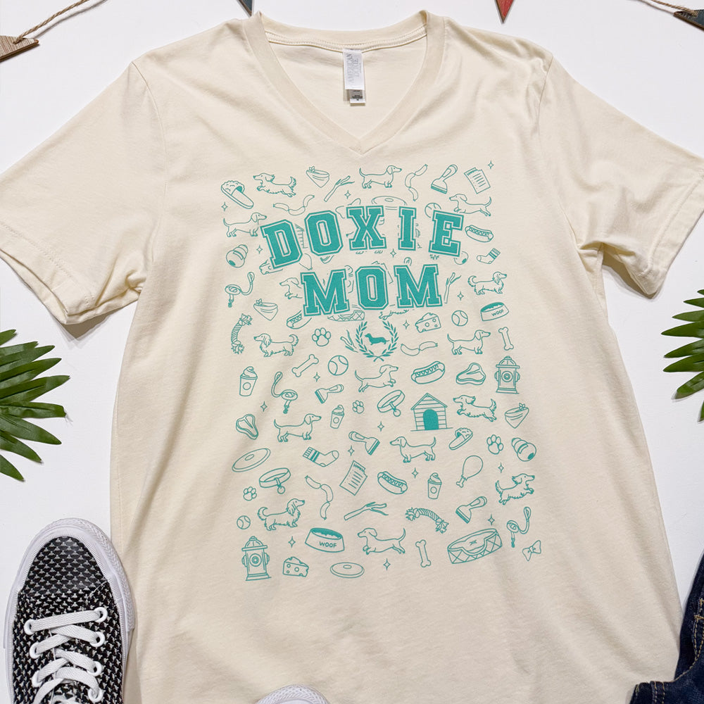 Doxie Mom Essentials V-Neck Tee Shirt