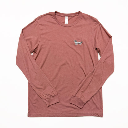Signature Logo Long Sleeve Tee - Mauve Version (Multiple Coat Types)