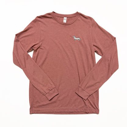 Signature Logo Long Sleeve Tee - Mauve Version (Multiple Coat Types)
