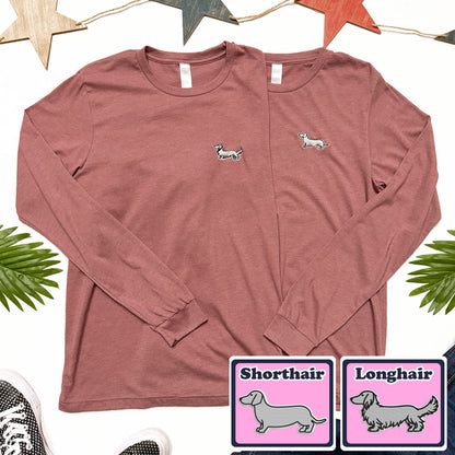 Signature Logo Long Sleeve Tee - Mauve Version (Multiple Coat Types)