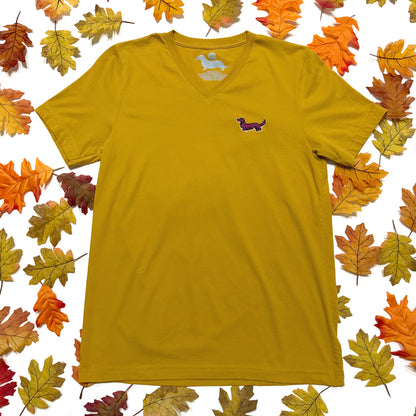 Signature Logo V-Neck Short Sleeve Tee Shirts - Fall Colors (Limited Time)