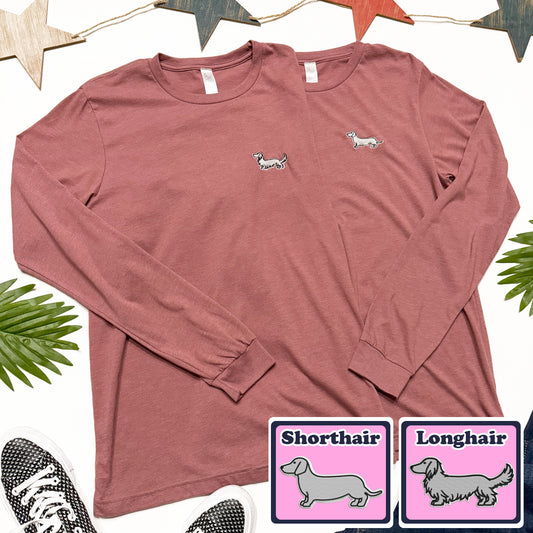 Signature Logo Long Sleeve Tee - Mauve Version (Multiple Coat Types)