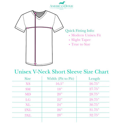 American Doxie Bee V-Neck Tee