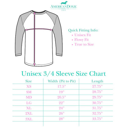 American Doxie Classic 3/4 Baseball Shirt