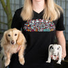 Doxie Sugar Skull Crew V-Neck Short Sleeve Tee