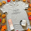 "NEW" AD Falling Leaves V-Neck Tee Shirt