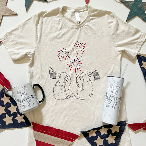 "NEW" AD Doxie Fireworks Show T-Shirt