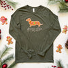 "NEW" AD Doxie Gingerbread Long Sleeve Tee Shirt