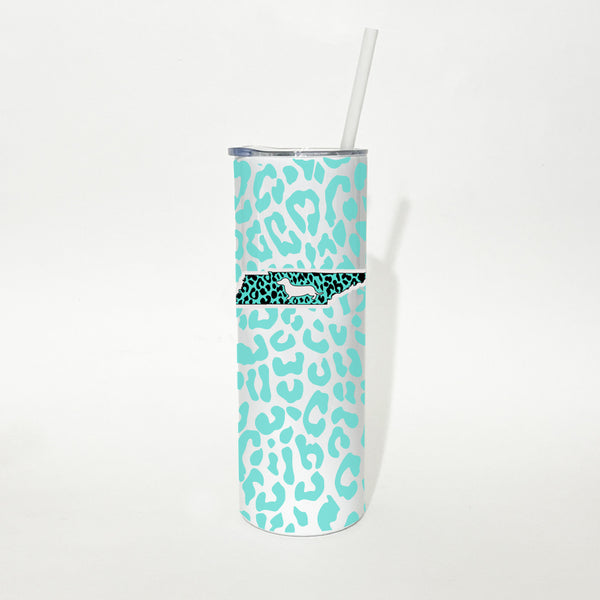 AD Tennessee State Doxie Leopard Print 20oz Skinny Tumbler