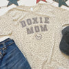 AD Doxie Mom Varsity Short Sleeve Tee Shirt (Natural Leopard Print)