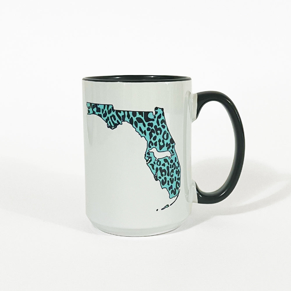AD Florida State Doxie Leopard Print Jumbo Mug