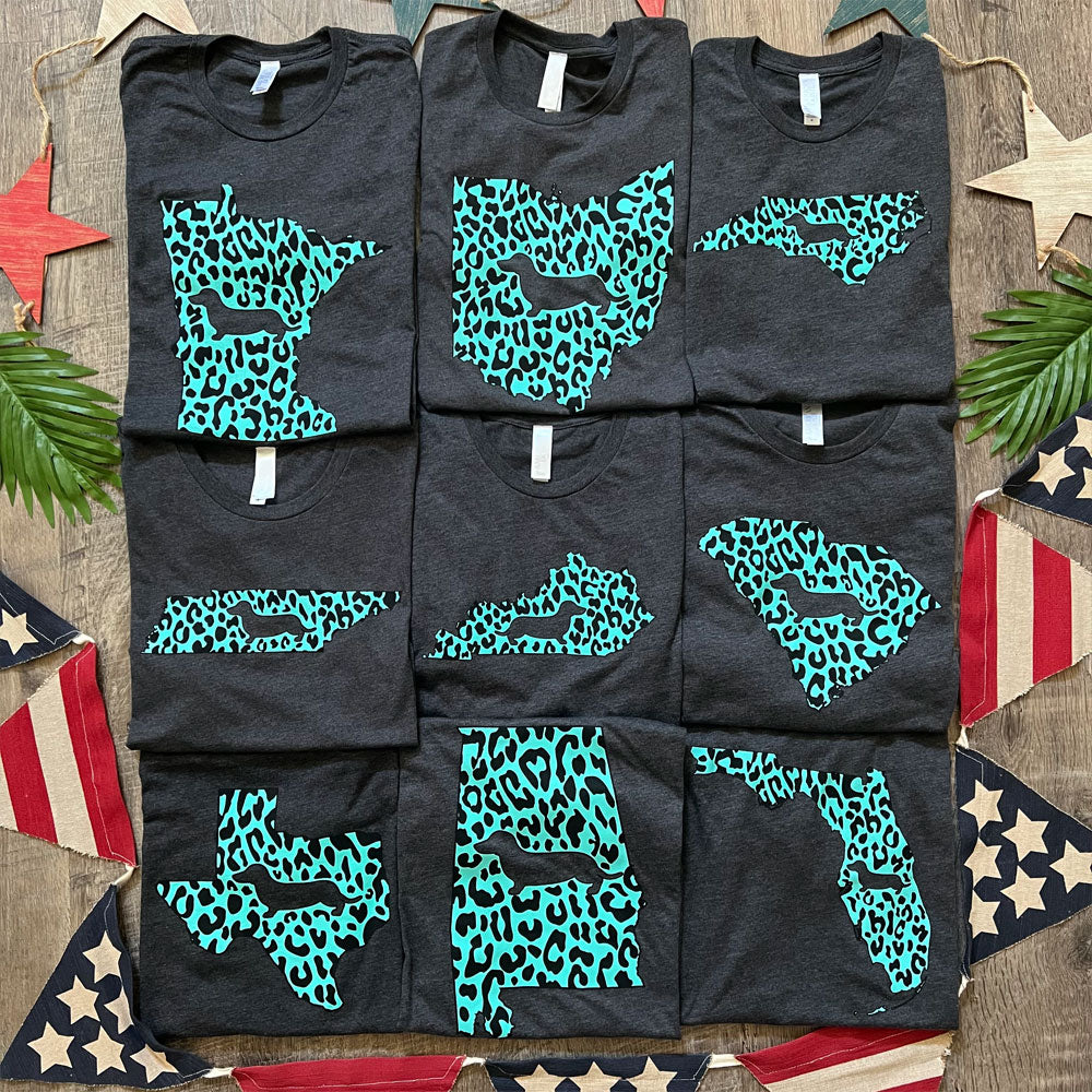 Tennessee State Doxie Leopard Print Tee Shirt