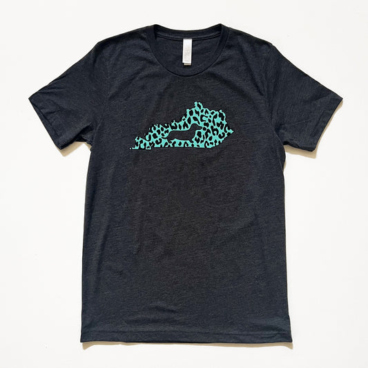 Kentucky State Doxie Leopard Print Tee Shirt