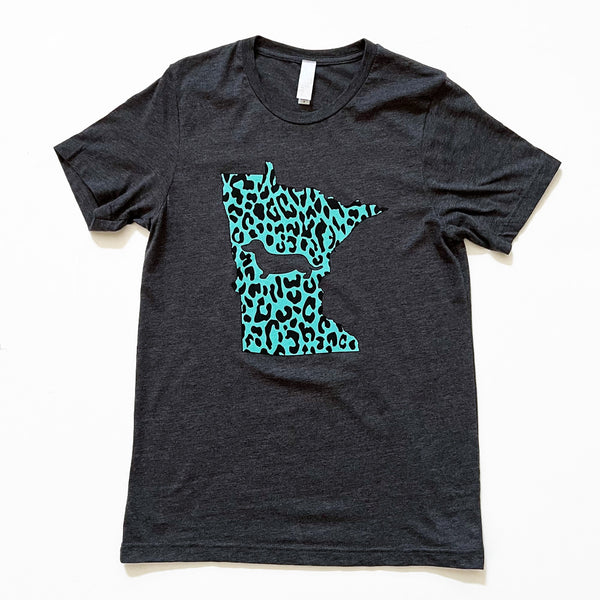 AD Minnesota State Doxie Leopard Print Tee Shirt