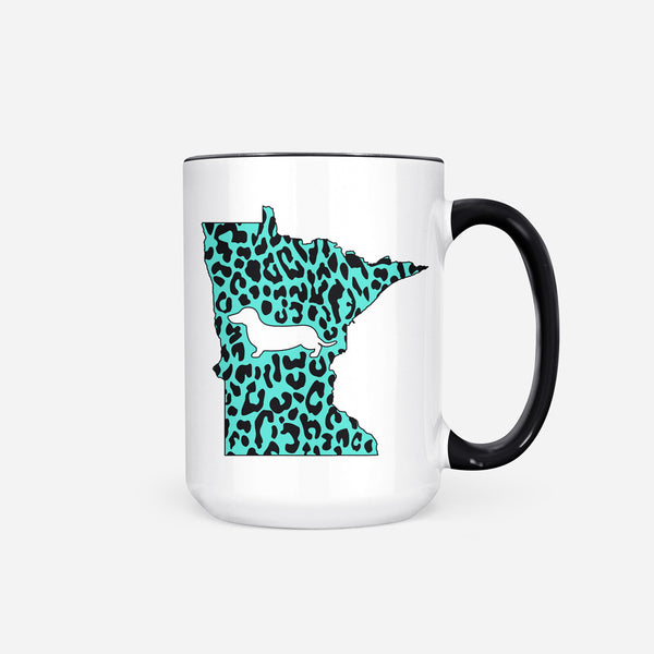 AD Minnesota State Doxie Leopard Print Jumbo Mug