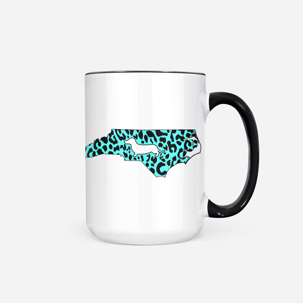 AD North Carolina State Doxie Leopard Print Jumbo Mug