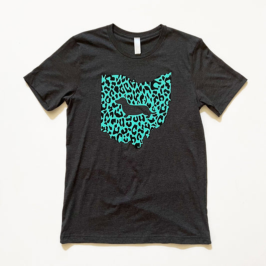 Ohio State Doxie Leopard Print Tee Shirt