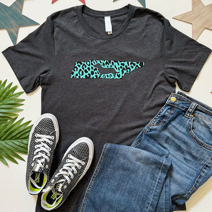 Tennessee State Doxie Leopard Print Tee Shirt