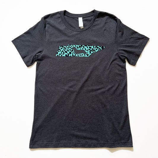 Tennessee State Doxie Leopard Print Tee Shirt