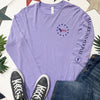 AD Lavender Classic Stars Long Sleeve Tee Shirt