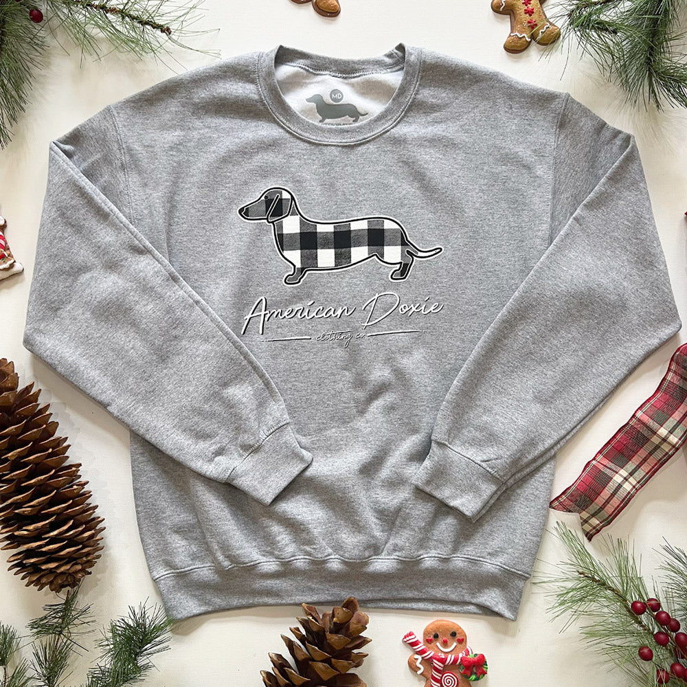 AD Doxie Cozy Plaid 2024 Sweatshirt