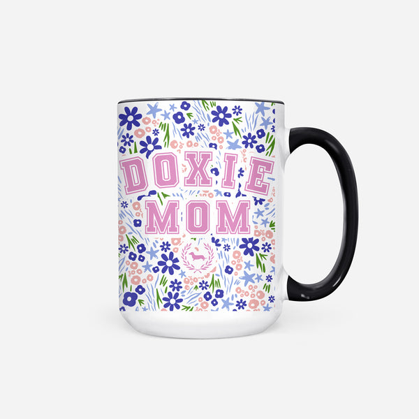 "NEW" AD Doxie Mom Floral Jumbo Mug