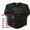 "NEW" AD Doxie Mom Ladies' Black Leopard Fleece Crewneck Sweatshirt