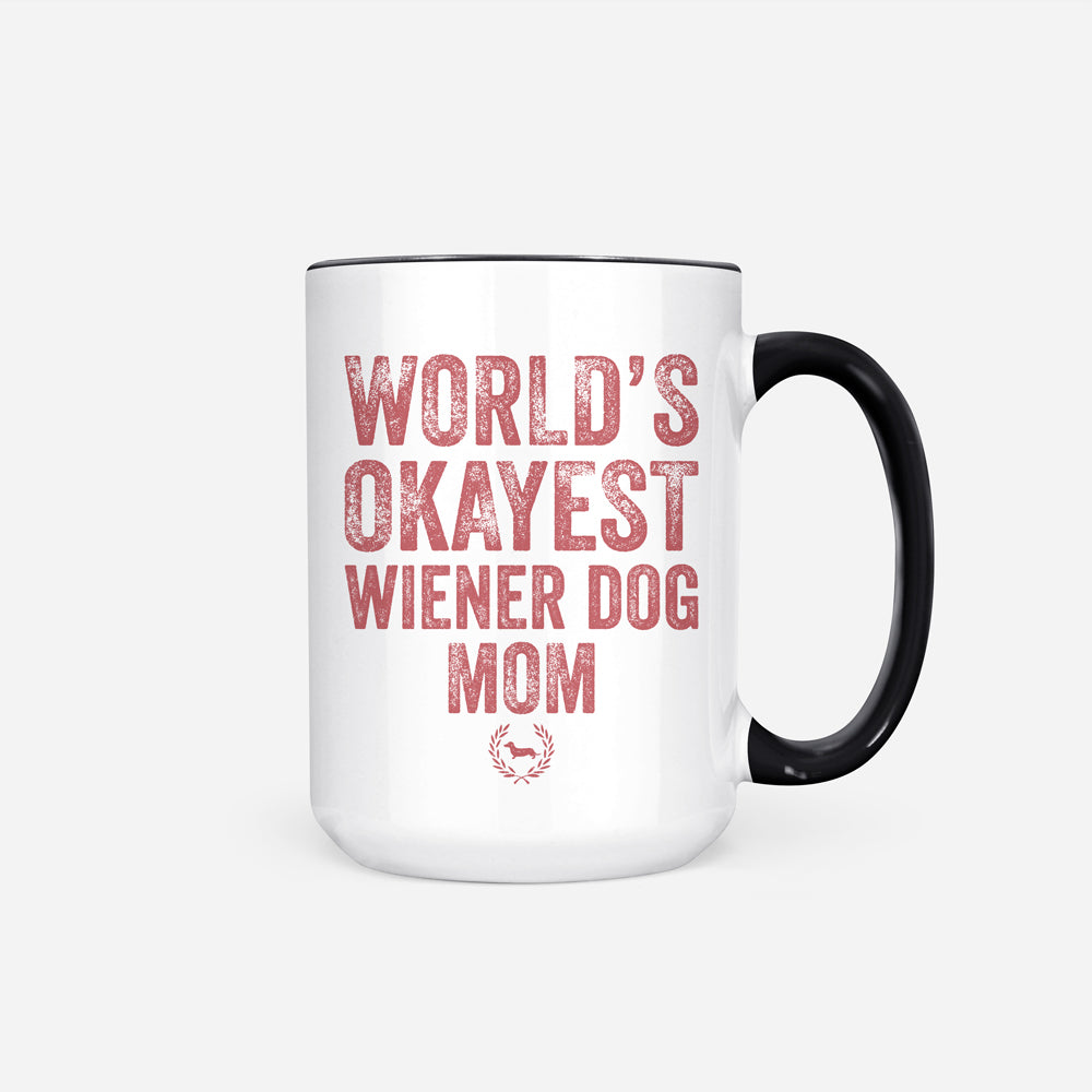 World's Okayest Doxie Mom Jumbo Mug