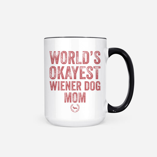 World's Okayest Doxie Mom Jumbo Mug