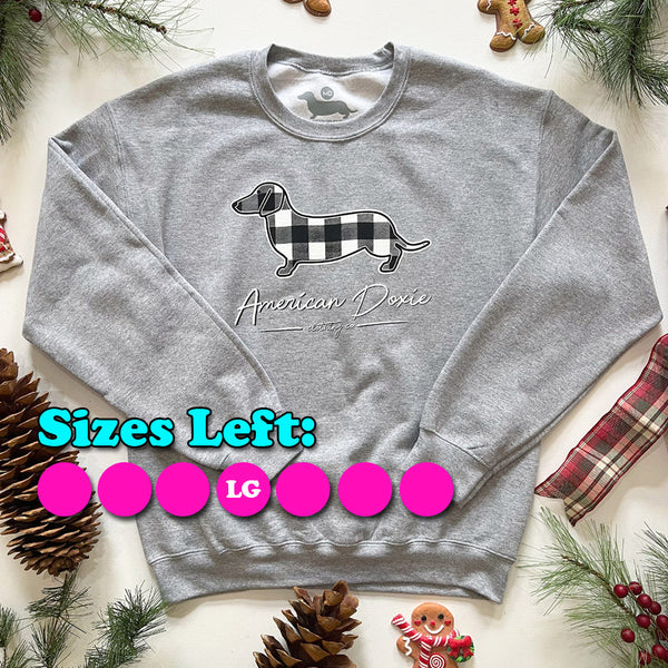 AD Doxie Cozy Plaid 2024 Sweatshirt